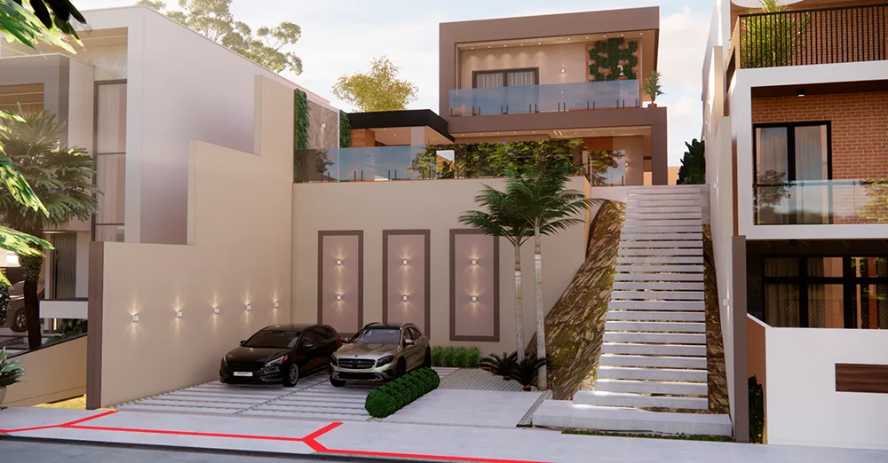 Garagem coberta de alto padrão da Alcan Empreendimentos